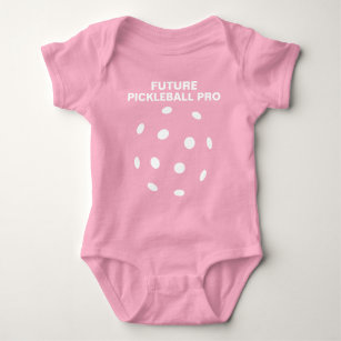 Q98BABY Baby Infant Toddler Long Sleeve Romper Bodysuit Pickleball Print Jumpsuit