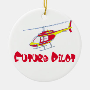 Future pilot ceramic ornament