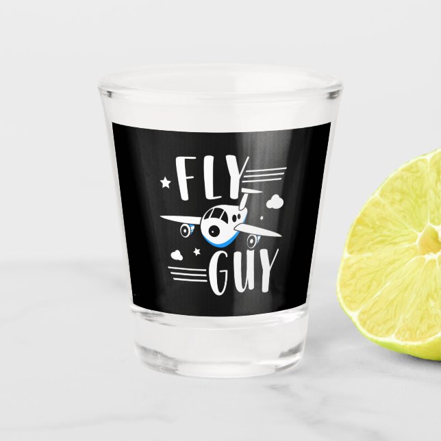 Future Pilot - Flying With Kids - Airplane Lover Shot Glass (Front)