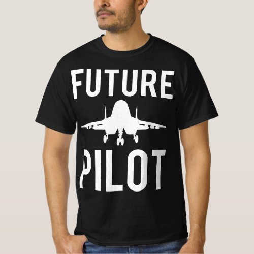 Future Pilot Gift For Boys Girls Flight School T_Shirt
