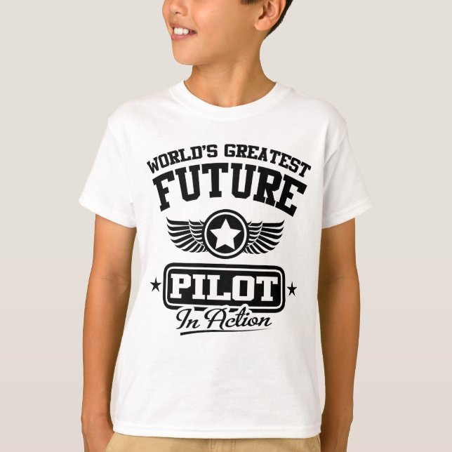 Future Pilot In Action T-Shirt (Front)