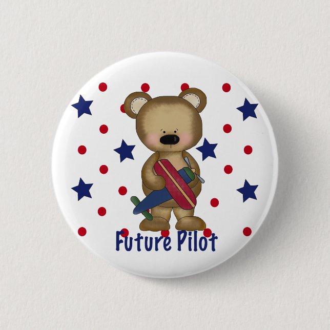 Future Pilot Little Bear Button (Front)