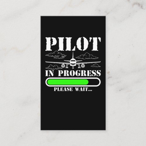 Future Pilot Loading Airplane Funny Pilot Business Card