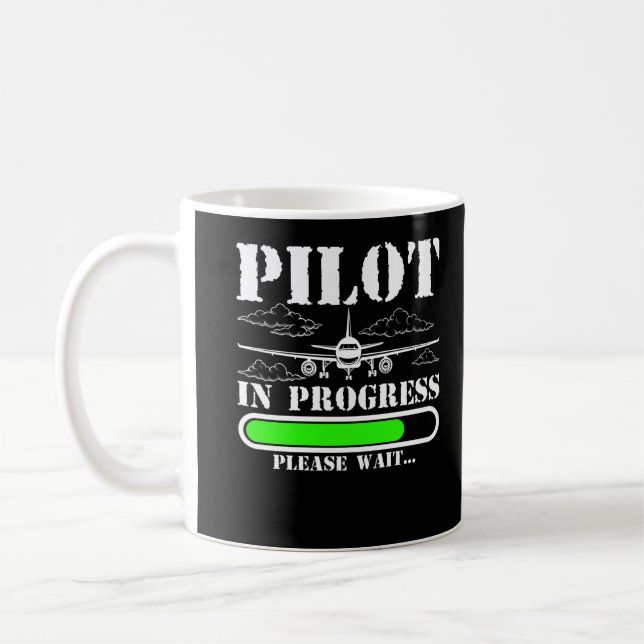 Future Pilot Loading Airplane Funny Pilot Coffee Mug (Left)