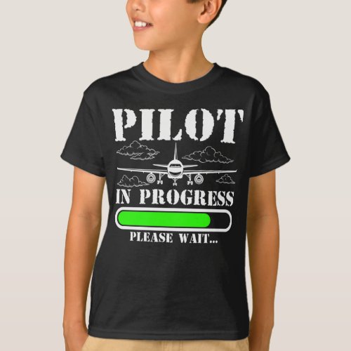 Future Pilot Loading Airplane Funny Pilot T_Shirt