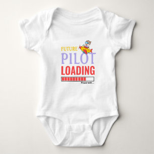 Future Pilot Loading Funny Personalized Unisex Baby Bodysuit
