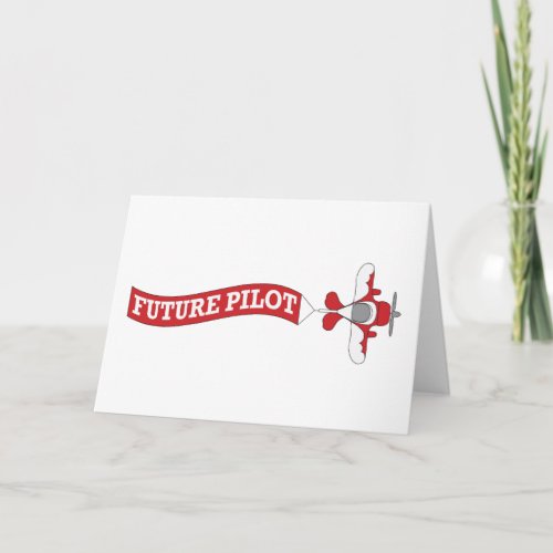 Future Pilot _ Plane with Banner Card