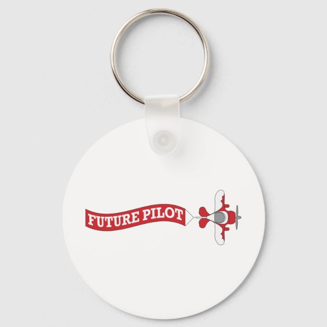 Future Pilot - Plane with Banner Keychain (Front)