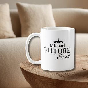 Future Pilot Student Pilot Aviator Simple Custom Coffee Mug