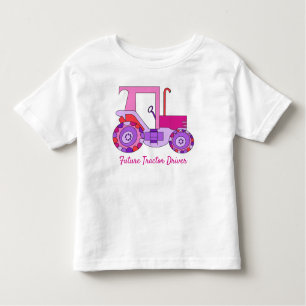 Future Pink Tractor Driver Toddler T-shirt