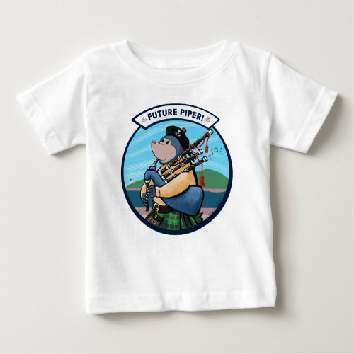 Future Piper Bagpipe Player Pipe Band Baby T_Shirt