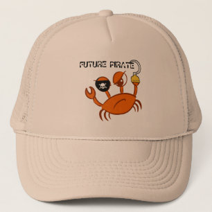 Future Pirate Cute Crab Personalized Birthday Gift Trucker Hat