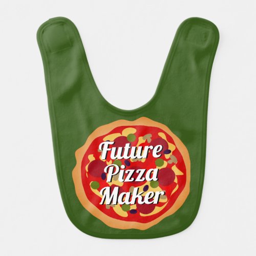 Future Pizza Maker funny italian food baby bib