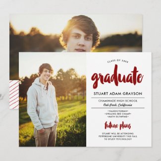 Future Plans 2 Photo Graduation Invitation