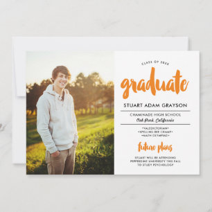 Future Plans 2 Photo Graduation Invitation