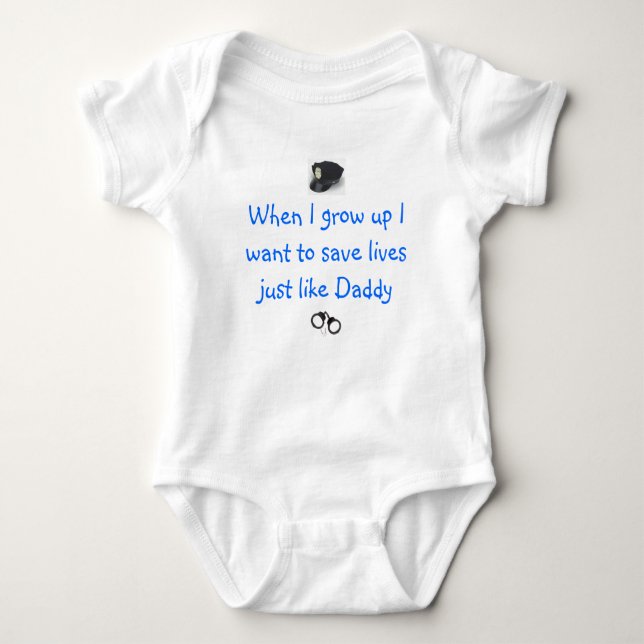 Future Police Officer Baby Bodysuit (Front)