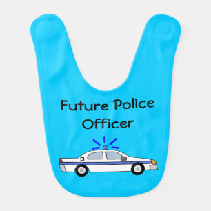 Future Police Officer Car Bib for Wife's Baby