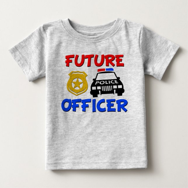 Future Police Officer funny baby boy shirt (Front)