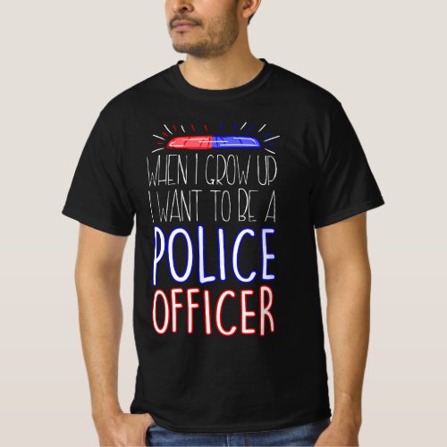 Future Police Officer Gift Idea Patriotic Police T_Shirt
