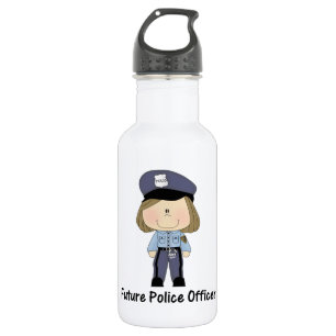future police officer (girl) water bottle