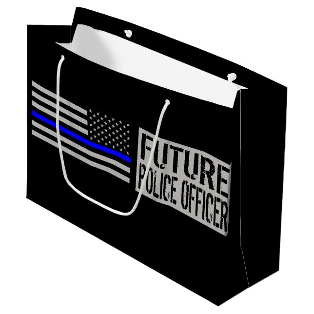 Future Police Officer Large Gift Bag (Front Angled)