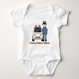 Future Police Officer Male Baby Bodysuit