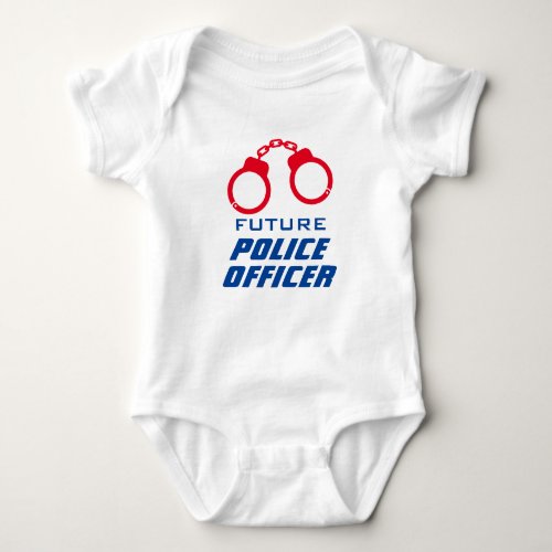 Future police officer or sheriff funny handcuffs baby bodysuit