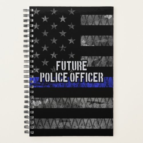 Future Police Officer Thin Blue Line Distressed Fl Planner