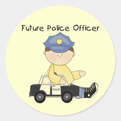 Future Police Officer Tshirts and Gifts Classic Round Sticker
