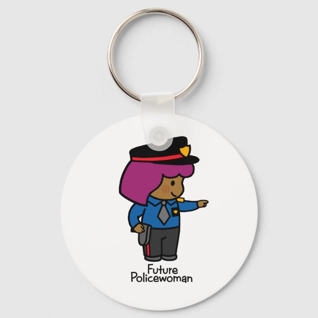 Future Policewoman Keychain (Front)