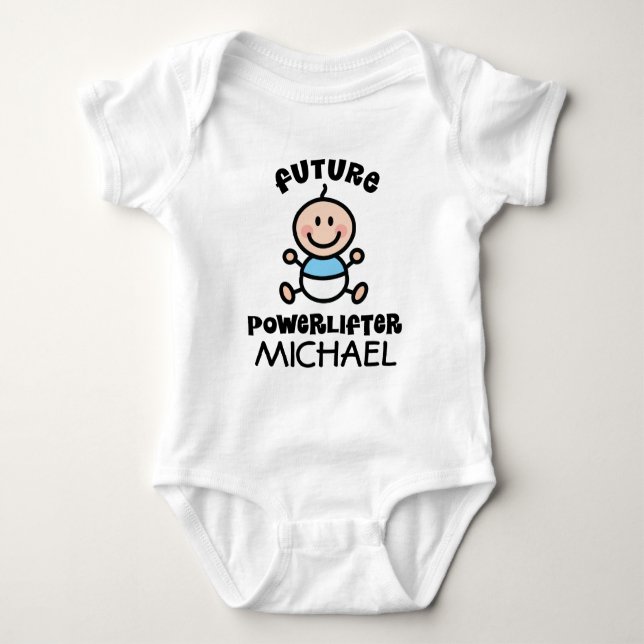Future Powerlifter Personalized Baby Shirt (Front)