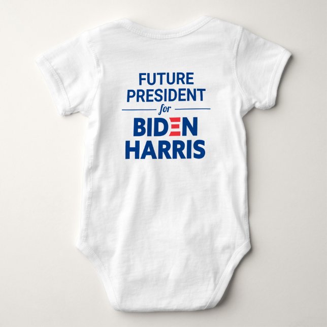 Future President for Biden Harris Custom Text Baby Bodysuit (Back)