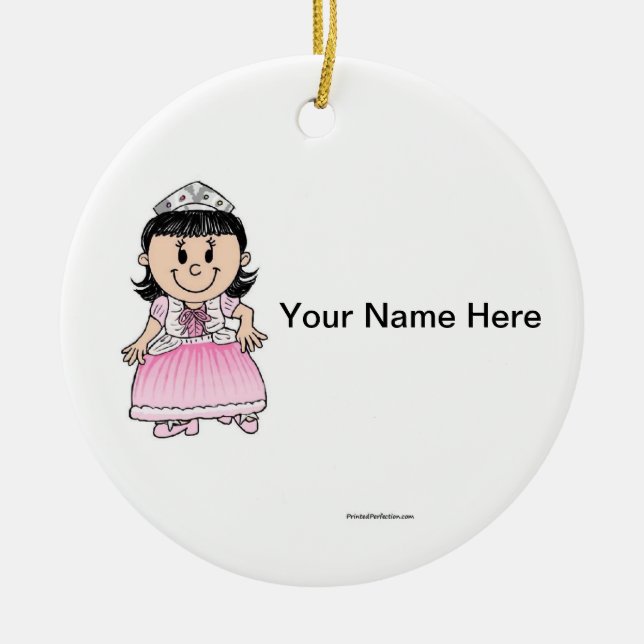 Future Princess - Pink Ceramic Ornament (Front)