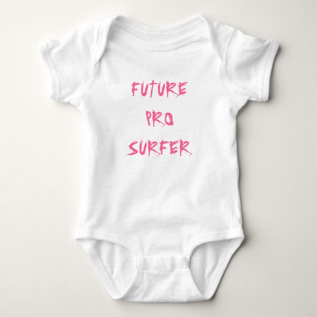 future pro surfer(girl) baby bodysuit (Front)