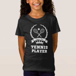 Future Pro Tennis Player Motivational Quote Black T-Shirt