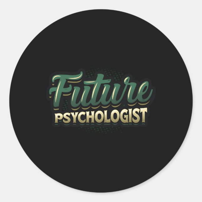 Future Psychologist Psychology Student Classic Round Sticker (Front)