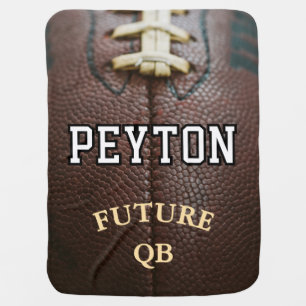 Future QB Football Design Baby Blanket