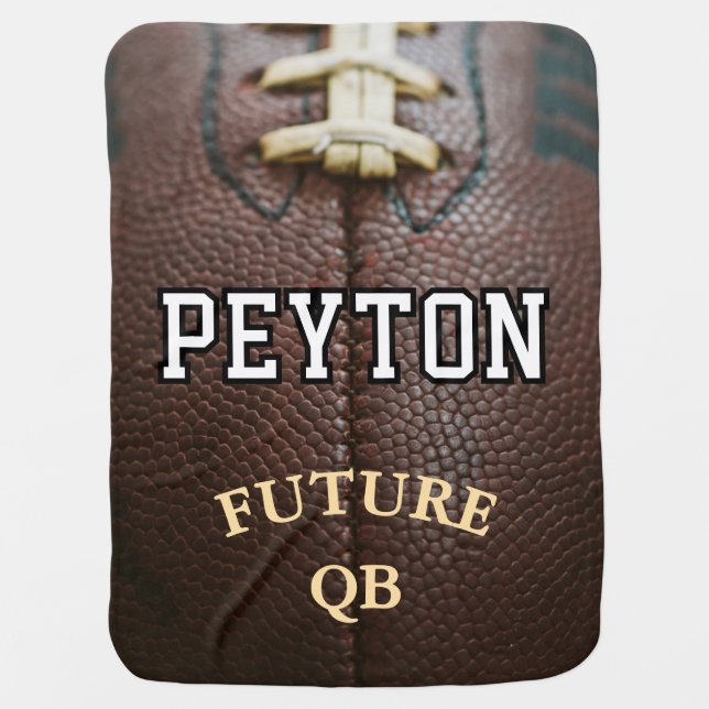 Future QB Football Design Baby Blanket (Front)