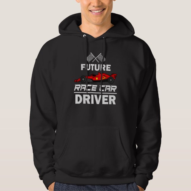 Future Race Car Driver  For Kids Racing Boys Girls Hoodie (Front)