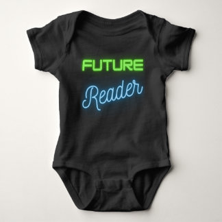 Future Reader Green Blue Baby Bodysuit