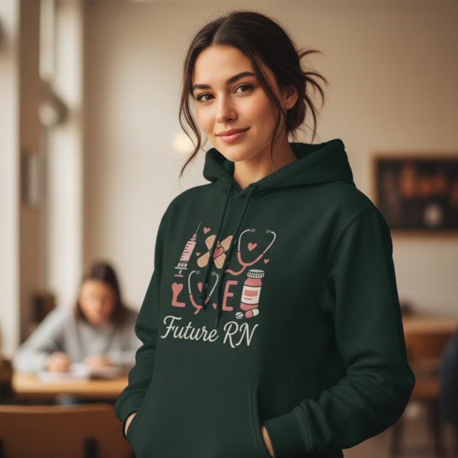 Future Registered Nurse Cute Nursing Student Gift Hoodie (Creator Uploaded)