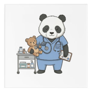 Future RN Panda: Adorable Medical Student  Acrylic Print