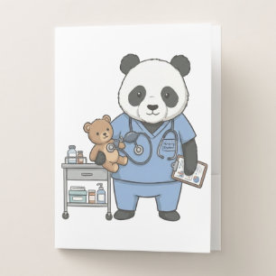Future RN Panda: Adorable Medical Student  Pocket Folder