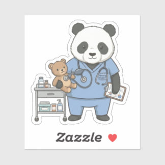 Future RN Panda: Adorable Medical Student Sticker