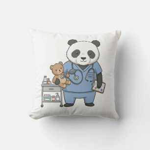 Future RN Panda: Adorable Medical Student Throw Pillow
