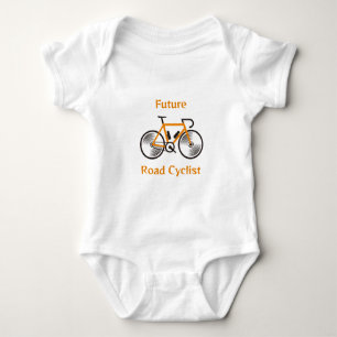 Future road cyclist baby bodysuit