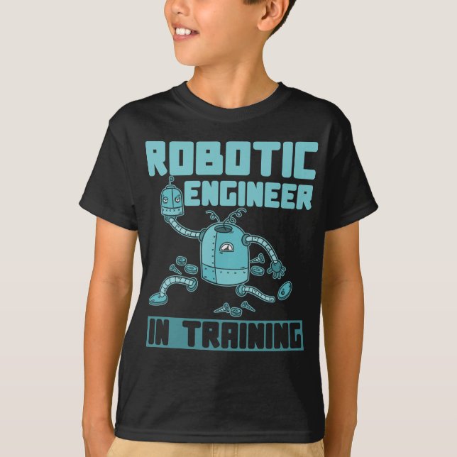 Future Robotics Engineer Boy Girl Robot T-Shirt (Front)