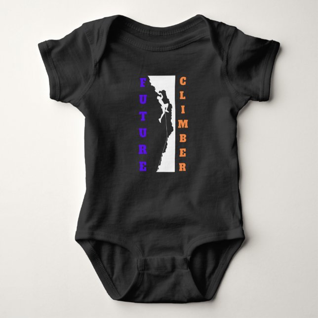 Future Rock Climber Baby Bodysuit (Front)