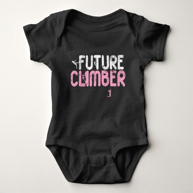 Future Rock Climber Climbing Baby Girl Kid Newborn Baby Bodysuit (Front)