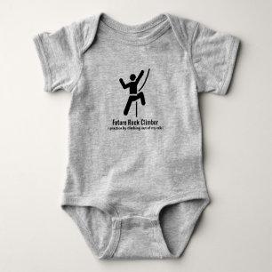 Future Rock Climber Design Baby Clothing Bodysuit